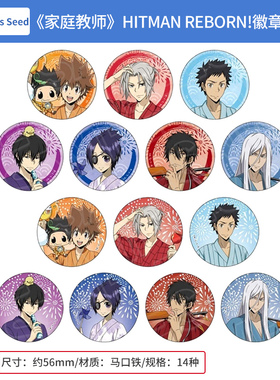 日本正版家庭教师HITMAN REBORN! 夏日祭 浴衣 徽章盲盒周边谷子