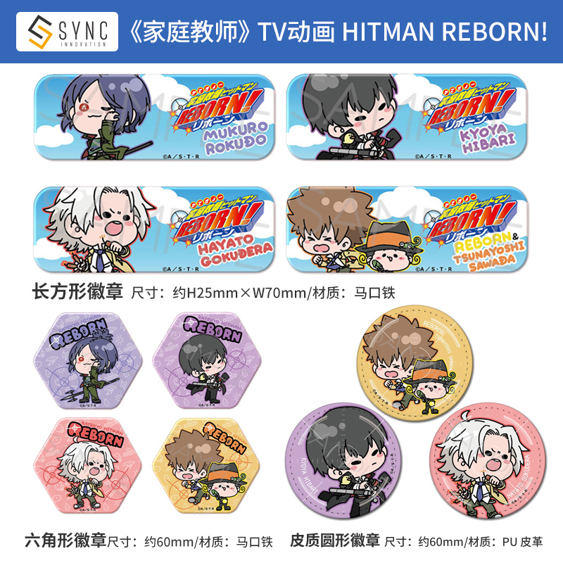 日本正版 TV动画『家庭教师 HITMAN REBORN!』徽章 周边谷子