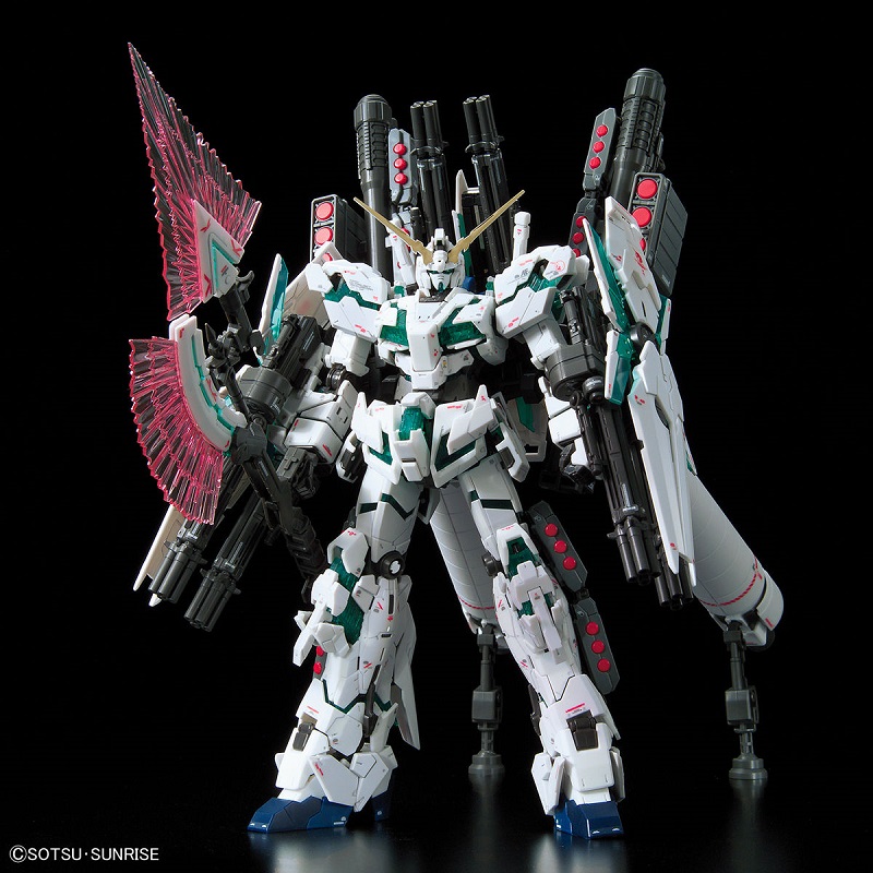 有货 正品万代 RG-1/144 全武装独角兽  绿骨架  拼装模型