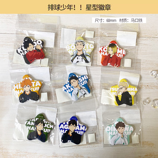 有货 日本正版 排球少年星型单双人徽章吧唧 周边谷子