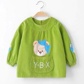 新款 围裙婴儿儿童反穿衣 宝宝罩衣灯芯绒纯棉防水防脏吃饭衣秋冬季