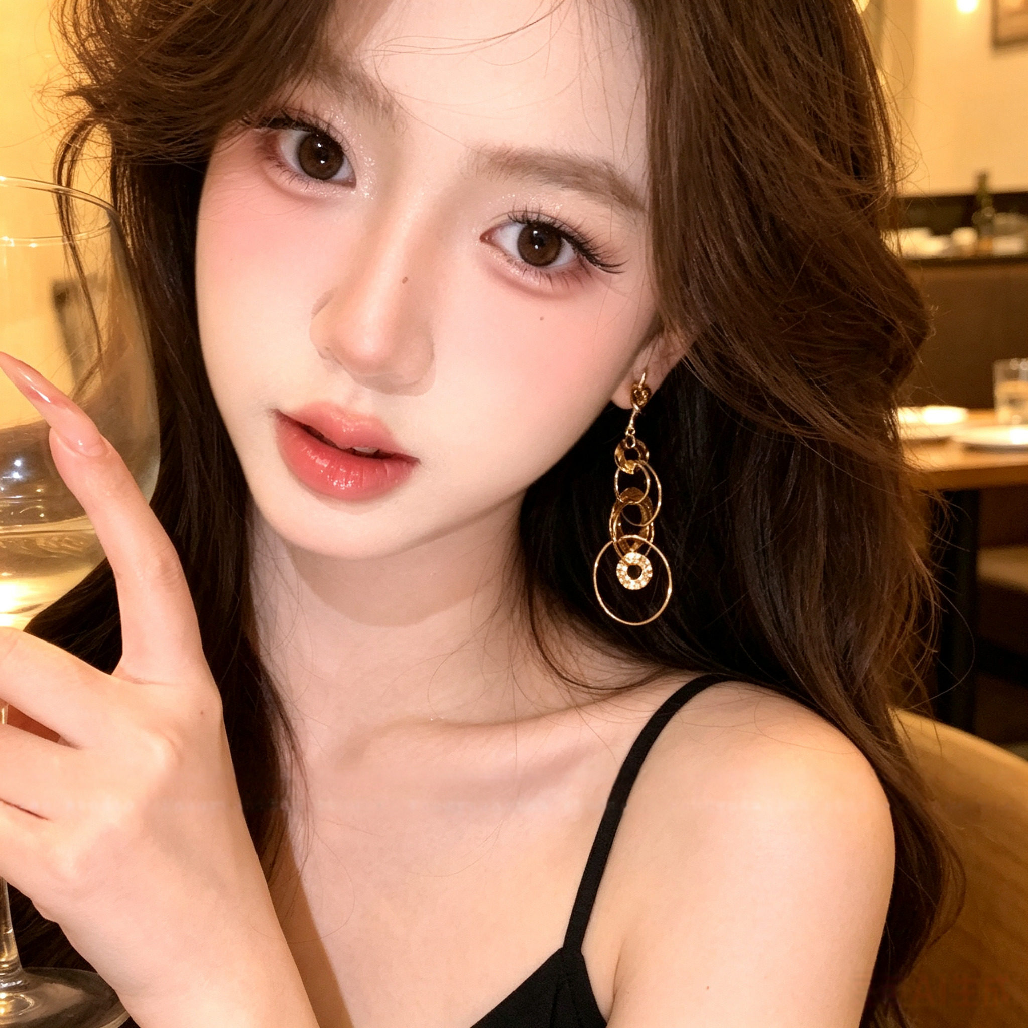 【防水防汗不掉色】镶钻多环长