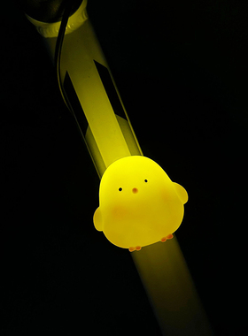 山地车夜骑发光可爱小鸡