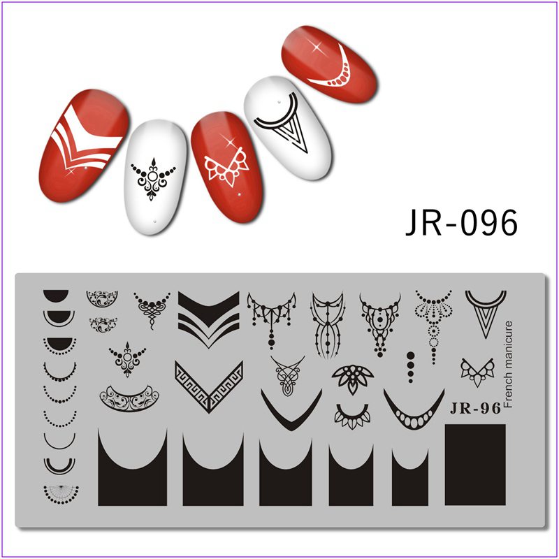 JR51-100美甲印花钢板波点咖啡美复古图案花法式字星月UPRETTEGO-封面