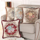 高档欧式 沙发靠垫抱枕套须边刺绣靠枕客厅靠背垫含芯床头大号腰枕