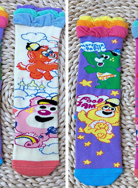 女童百搭透气纯棉中筒袜子2025春夏新款潮休闲洋气弹力秋冬亲子袜