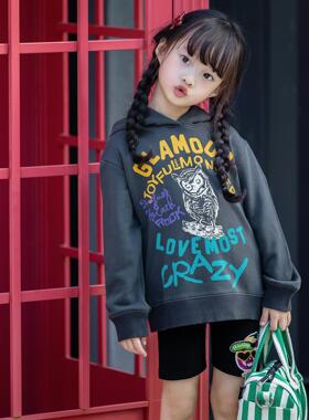 儿童卫衣连帽春秋2025新款加厚毛圈时尚洋气外套秋冬打底衫冬装