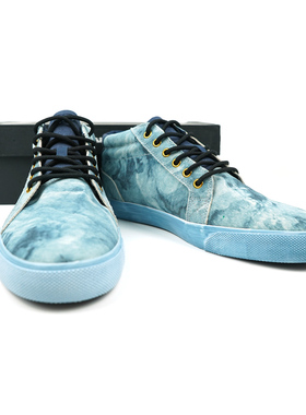 极限运动GLOBE街舞3E滑板鞋休闲BMX反毛皮晕染蓝色DVS复古中帮鞋