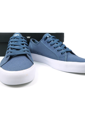 谁人滑板】MANUAL经典款帆布鞋轻便通勤舒适蓝色运动休闲学生板鞋