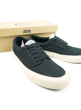 谁人滑板】STRAYE运动学生休闲3E滑板鞋死飞软底黑色低帮帆布鞋男