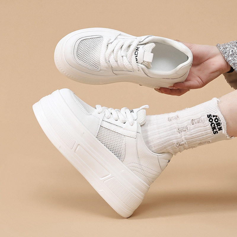 百搭厚底小白鞋女春夏新款鞋子女爆款休闲板鞋女夏季网面透气,女鞋,时尚休闲鞋,淘宝优惠券,粉丝福利购,淘宝优惠卷
