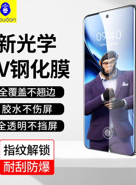 蓝猩适用X200U钢化膜uvx80pro曲面热弯x90pro+防窥防指纹S15pro高清s16Pro保护膜s17eUV曲屏膜x100全屏可解锁