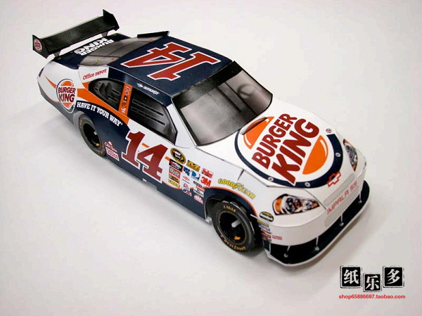 纸拼图3D纸模型NASCAR雪佛兰Impala SS赛车纸模名车纸模型