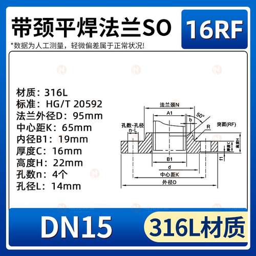 新款304不锈钢平焊法兰SO带颈法兰HG/T20592化工部焊接法兰dn包邮