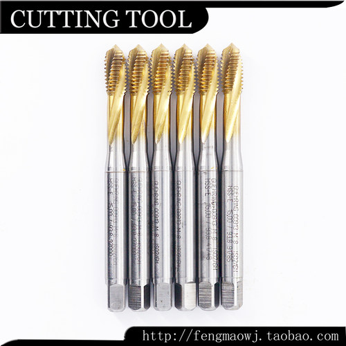 进口二手丝锥德国GUEHRING HSS-E 6H M8镀钛半螺旋机用丝攻盲孔