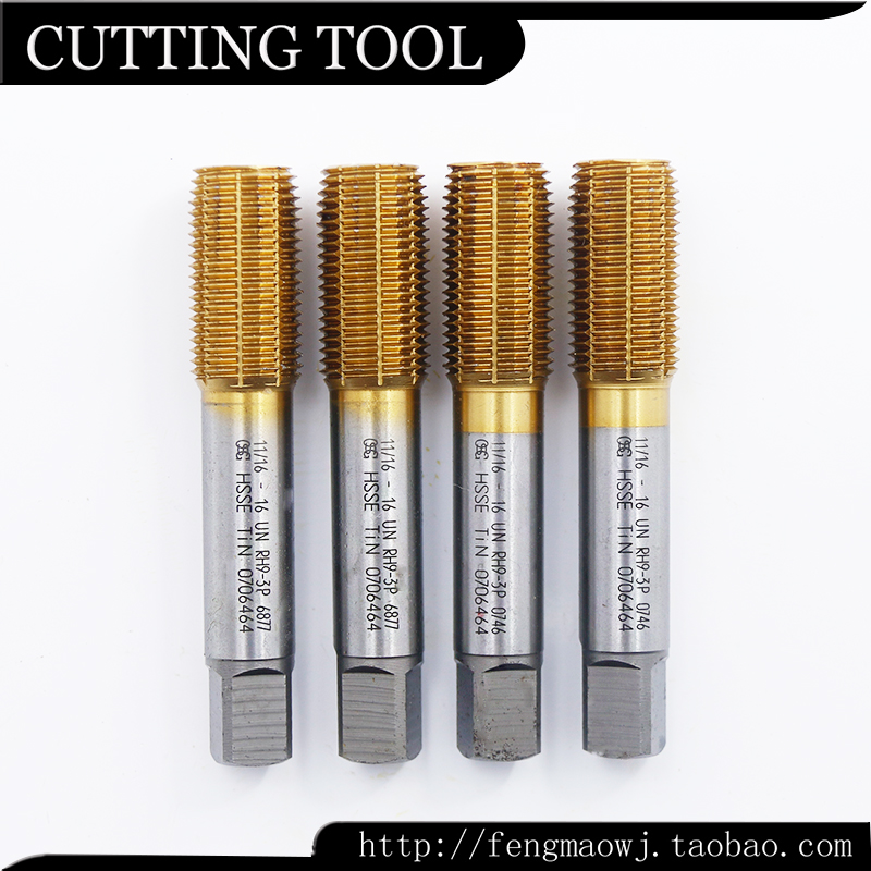进口二手丝锥日本OSG HSSE 11/16-16牙镀钛挤压美制机用丝攻盲孔