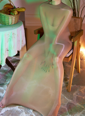 镜面油光睡袋连身油亮全包衣丝袜天生丝滑大码透明性感全身连体袜