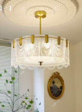 全美一丁吊灯法式轻奢卧室灯复古美式全铜北欧客厅灯灯具餐厅灯