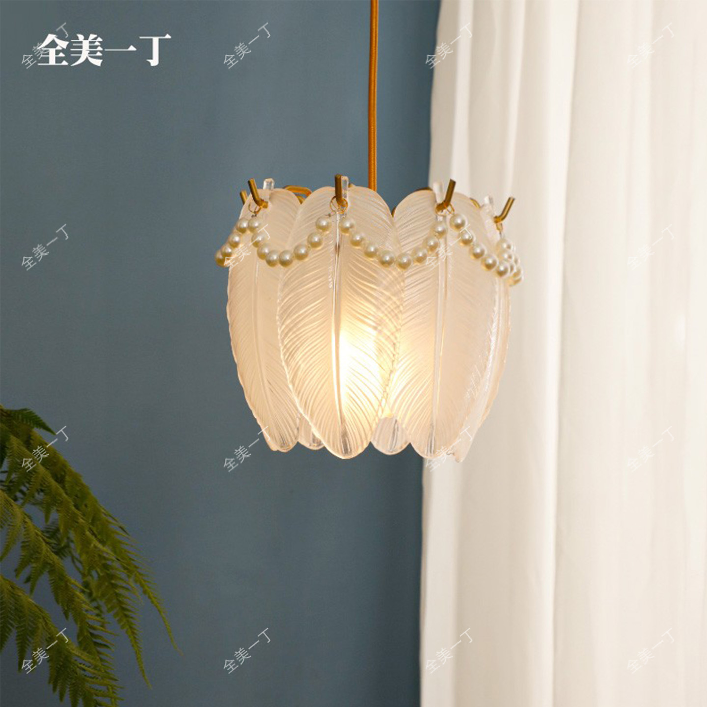 全美一丁法式复古珍珠床头灯