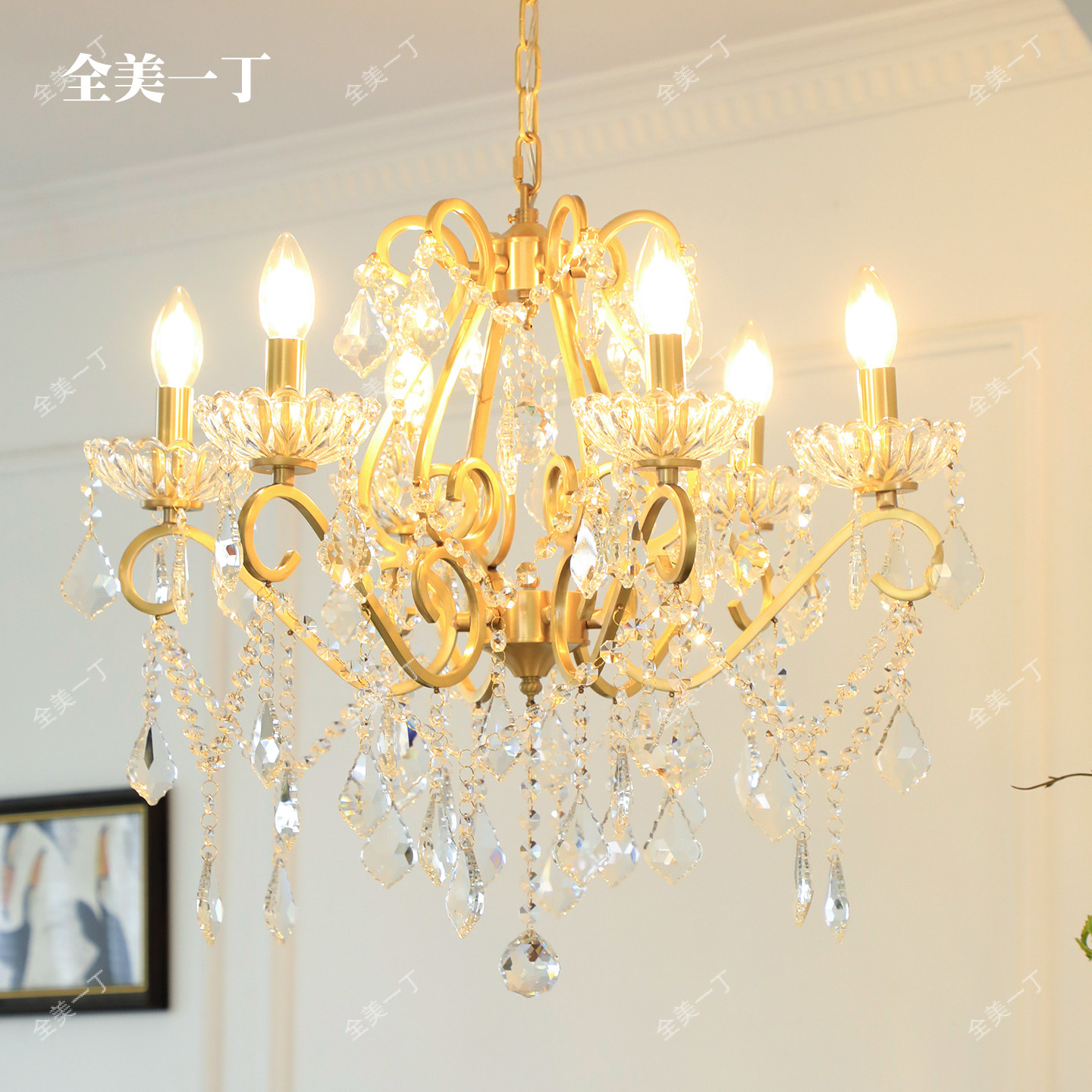 氛围感公主房灯具全美一丁复古