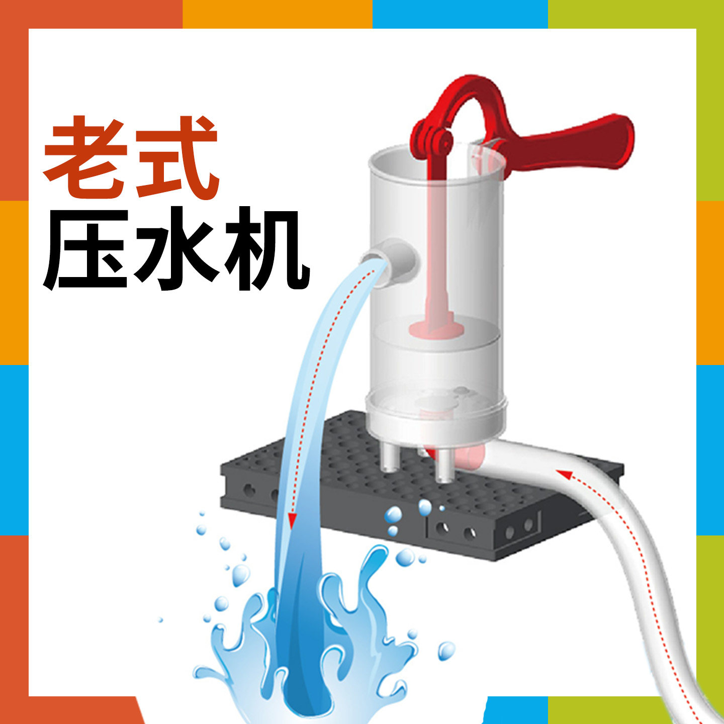 水井压水机模型实验活塞式抽水机大气压力应用小制作儿童科技玩具