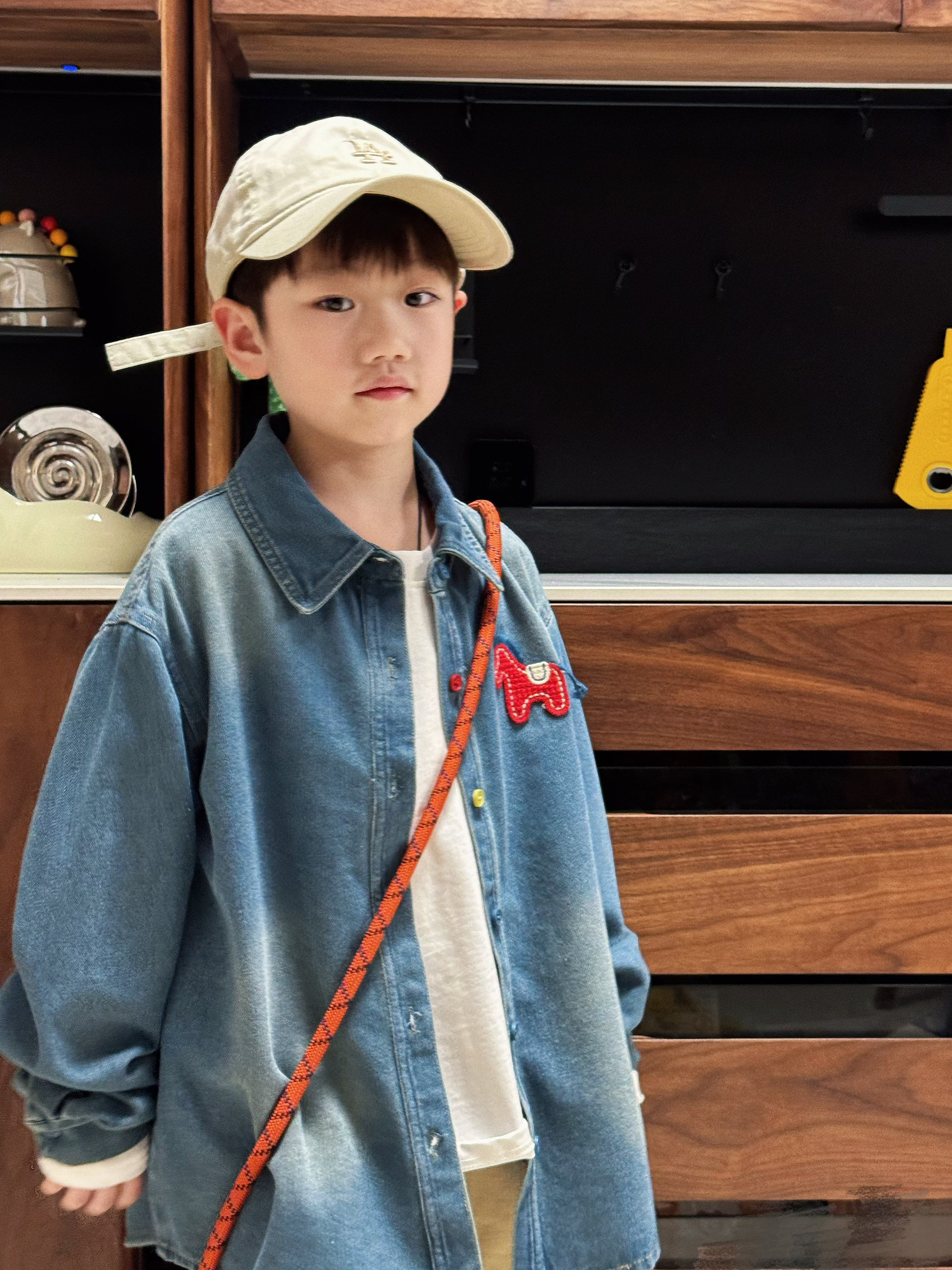 儿童纯棉翻领牛仔衬衫2026春男女童休闲百搭小马刺绣衬衣外套0202,童装/婴儿装/亲子装,儿童牛仔衬衫,淘宝优惠券,粉丝福利购,淘宝优惠卷