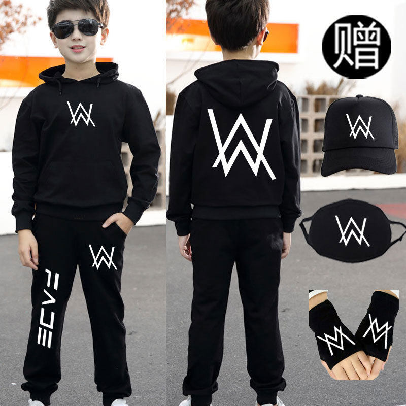 嘉豪战衣艾伦沃克抖音同款连帽衫卫衣男套装儿童裤子亲子装上衣服,童装/婴儿装/亲子装,儿童运动套装,淘宝优惠券,粉丝福利购,淘宝优惠卷