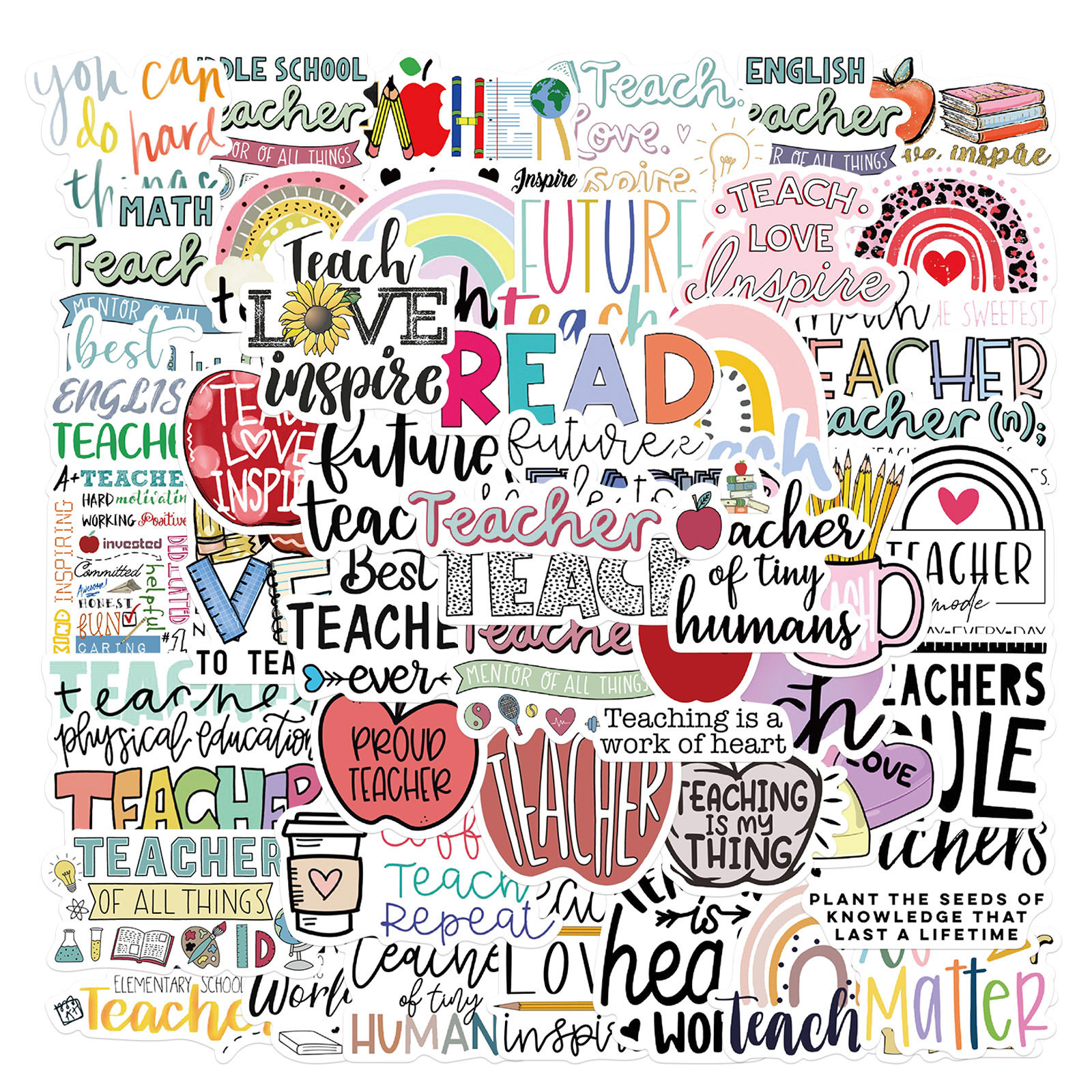 50张亚马逊爆款教师节涂鸦贴纸可装饰行李箱笔记本防水贴画可批发,汽车用品/电子/清洗/改装,汽车装饰贴/反光贴,淘宝优惠券,粉丝福利购,淘宝优惠卷