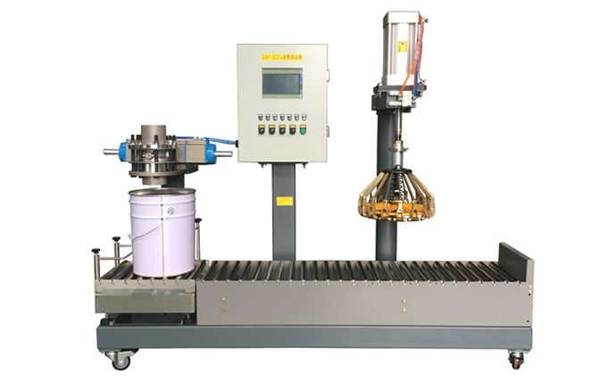 真石漆、质感真石漆类粘稠物料的自动灌装机
