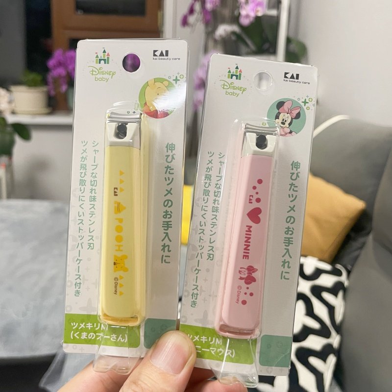 日本制造KAI贝印 指甲刀kitty指甲钳指甲剪不锈钢婴儿防飞溅
