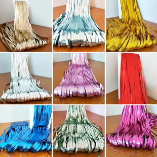 哑光雨丝帘生日聚会派对金属雾面门帘婚庆用户外吊顶背景装饰布置