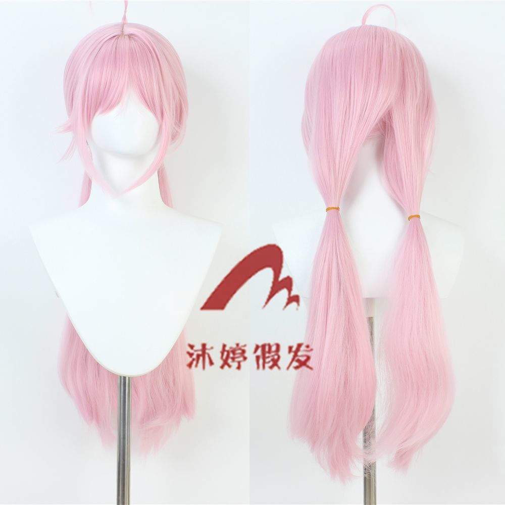 沐婷 蔚蓝档案 小鸟游星野cos假发泳装粉红色长发