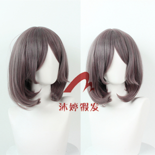 沐婷 胜利女神NIKKE 米尔克cos假发 玫瑰网中分内扣短发