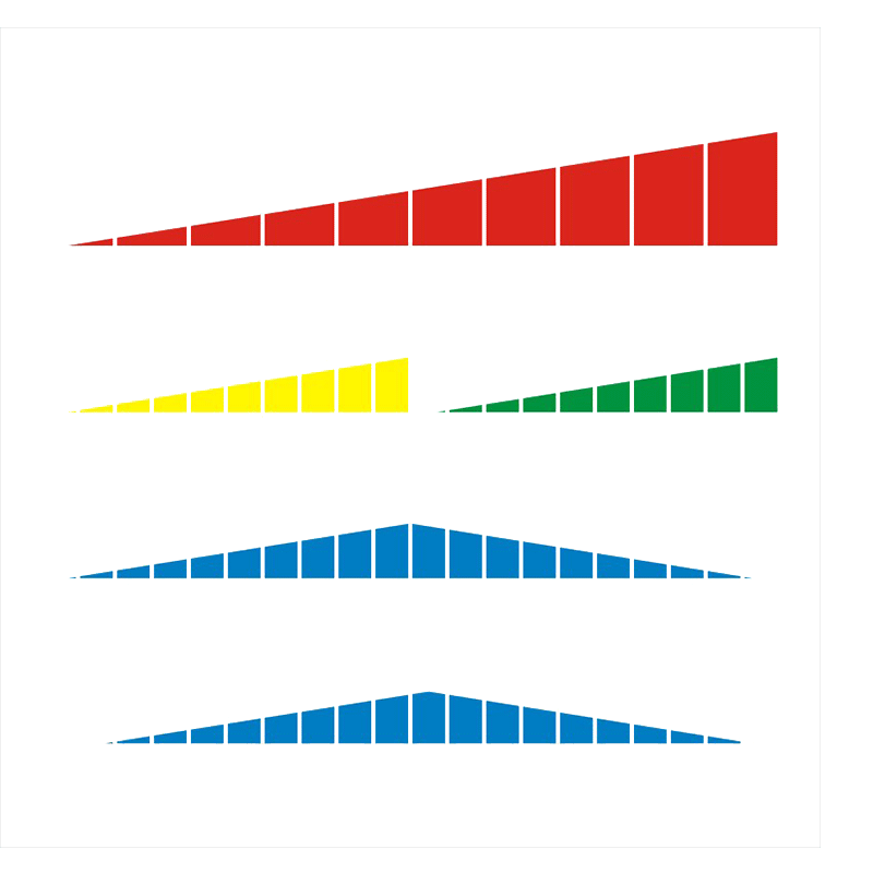 文件夹摆放顺序趋势线 档案盒固定位置定位贴5S 6 8S管理 红黄蓝绿目视可视化文件柜夹资料磨砂PVC现货不干胶
