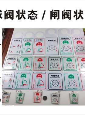 球阀状态 闸阀开关 常开常闭标识  阀门管道塑料吊牌 双面 扳手手轮 PVC  DP025 软磁片反光标志牌上海悬挂