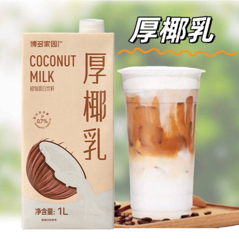 博多家园 厚椰乳 生椰拿铁椰奶椰浆乳植物蛋白饮料咖啡奶茶商用1L