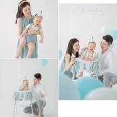 小清新服儿童摄影服装 新款 母子装 全家福亲子装 一家三口温馨家庭装