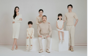 中式 新款 儿童摄影服装 婚纱影楼全家福一家六口亲子装 家庭装