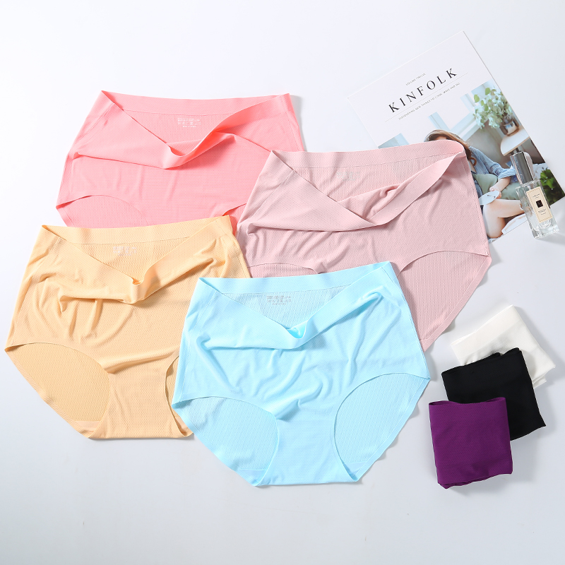 胖mm女士3D顺滑无痕美臀一片式中腰提臀舒适透气舒适大码三角内裤