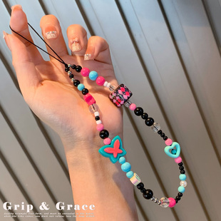 多巴胺手机链新款 相机挂绳链条学生党 挂绳手工串珠挂件相机少女款