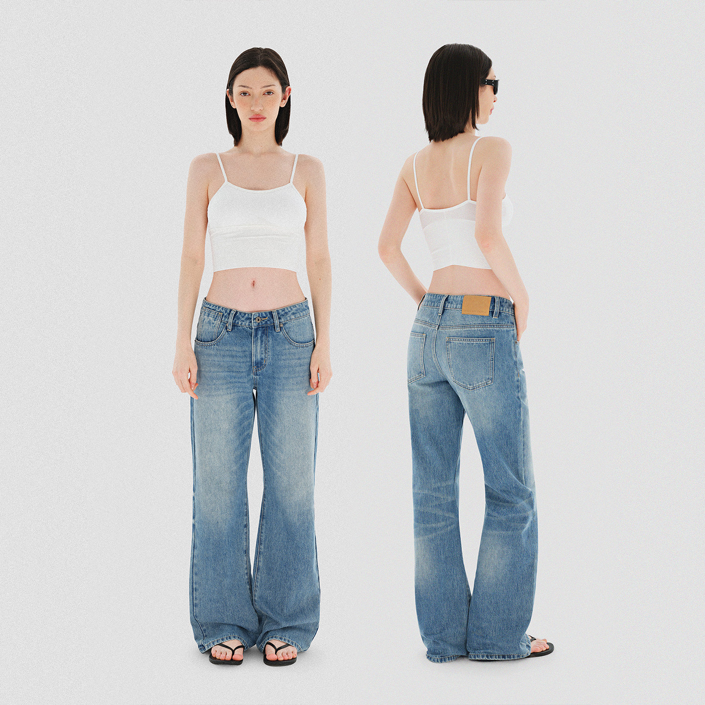 SHALL NOT UNTRUE 复古水洗阔腿牛仔裤女垂感休闲百搭宽松直筒裤,女装/女士精品,牛仔裤,淘宝优惠券,粉丝福利购,淘宝优惠卷