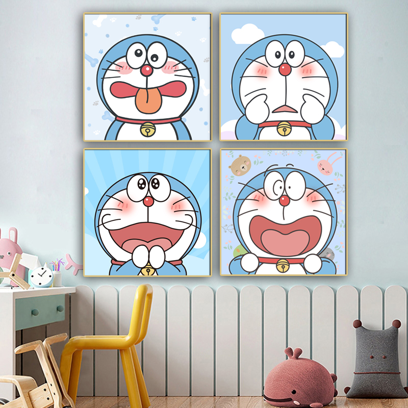 机器猫多啦A梦免打孔装饰画