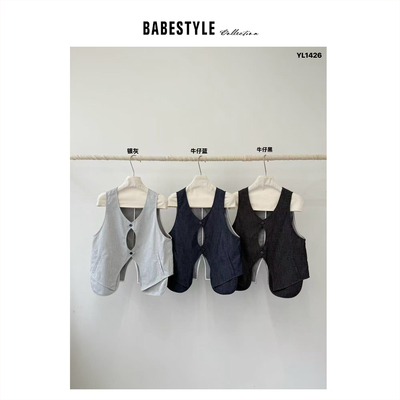 BABESTYLE |“画家” YAN 日式复古文艺趣味弧形镂空错位马夹