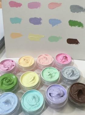 硅胶色膏捏捏乐手工diy马卡龙AB硅胶浓度调色颜料模具翻模