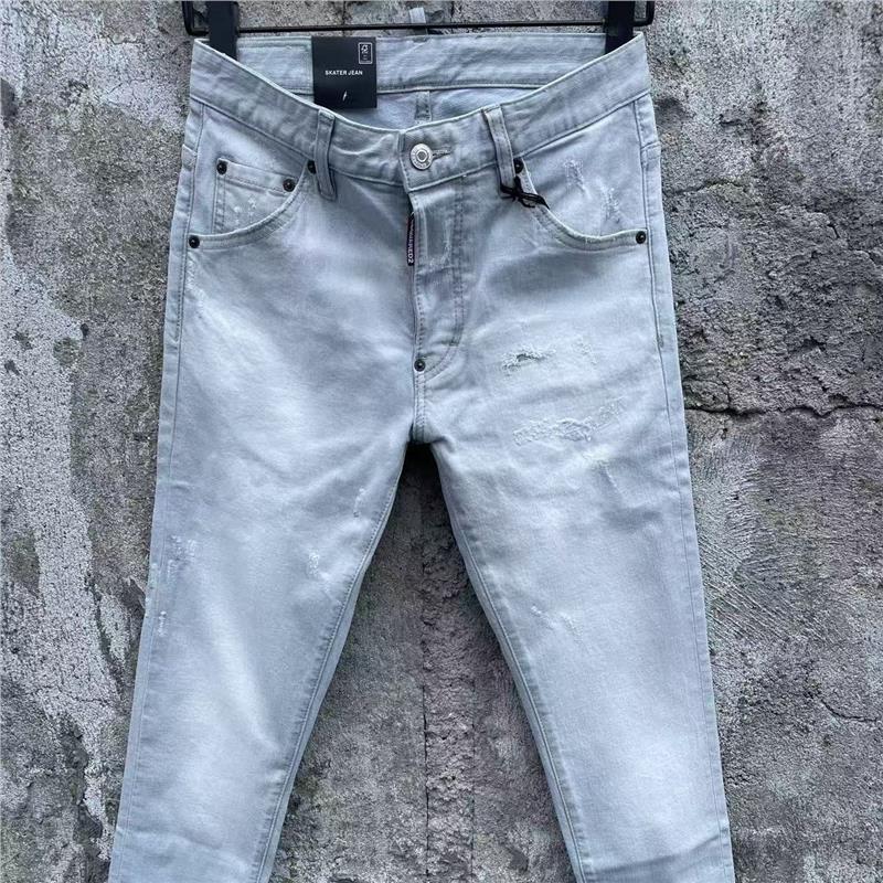 2025秋季D2牛仔裤126四季通用水洗男士灰色痞帅长裤小脚修身休闲