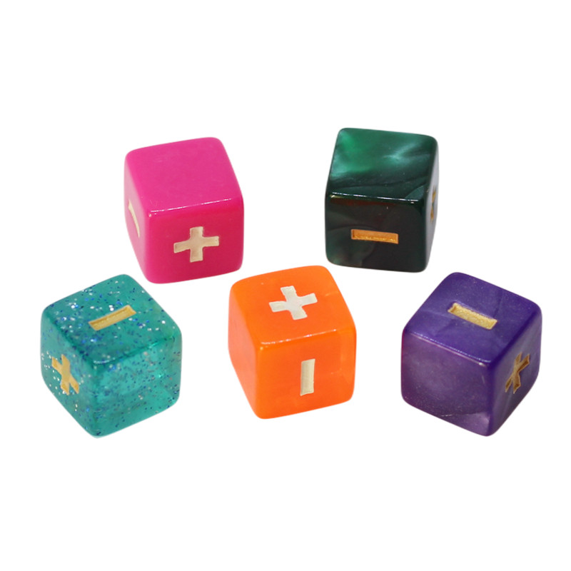 加减符号空白骰子 运算色子16号 儿童算术数学教学教具筛子 1.6cm