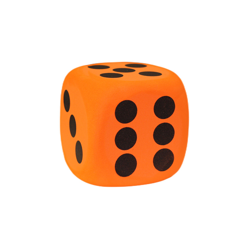 大号泡沫骰子 8cm圆角点数骰子儿童教具玩具道具六面色子方块筛子