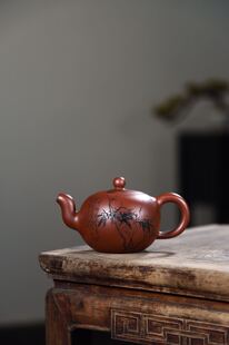 宜兴新款全手工紫砂壶 正高工钱一清 一粒珠 原矿底槽青 320cc