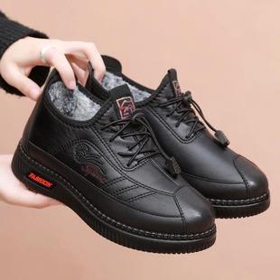 意迪森冬季新款女棉鞋加绒保暖防滑女士妈妈鞋中老年休闲软底防水