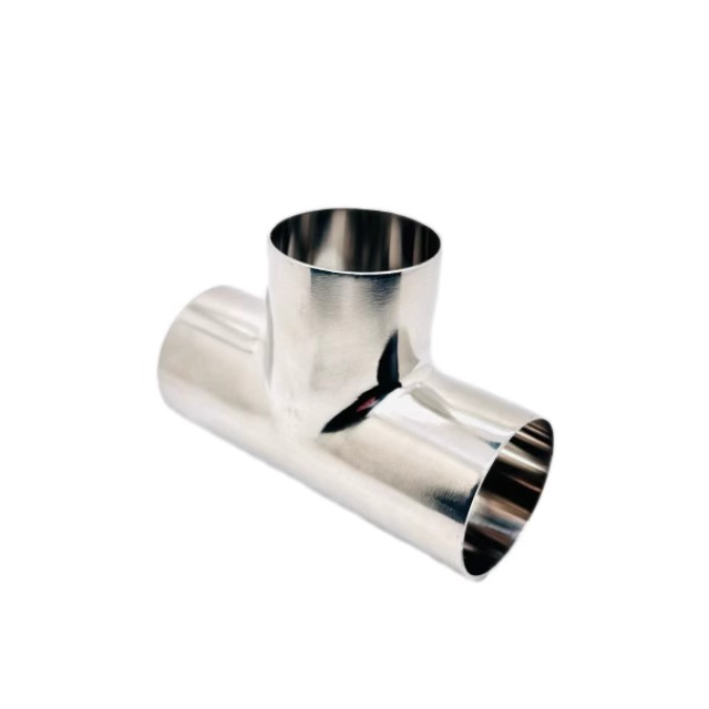卫生级三通304焊接式三通T型双镜面三通精抛等径异径管件食品三通